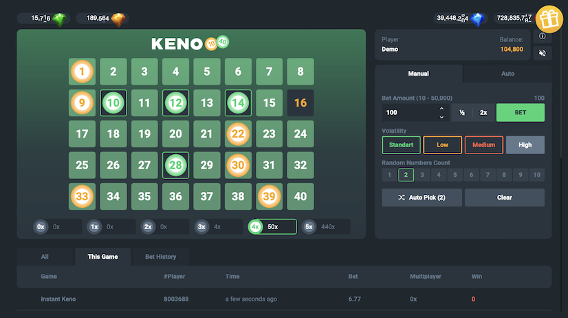Keno by PopOk Gaming - 3
